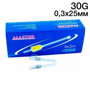 Иглы карпульные Sirio "Master" 25мм G30, 100 шт. (Италия)