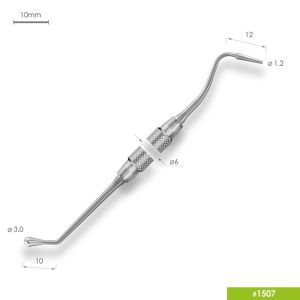 Гладилка FABRI 1507 двухсторонний штопфер малая без покрытия