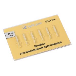 Штифты стекловолоконные культевые с головкой 1.4 6шт