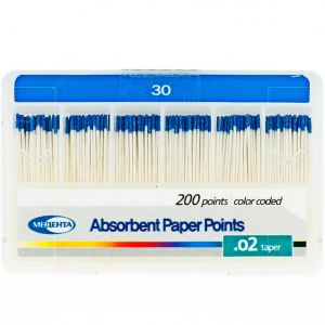 Штифты бумажные .02 №30 (200шт), Meta Biomed