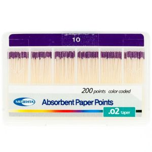 Штифты бумажные .02 №10 (200шт), Meta Biomed