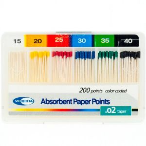 Штифты бумажные .02 №15-40 (200шт), Meta Biomed