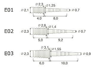 Штифты Ikadent IKS-Е01-V (6шт.) стекловолоконные культевые