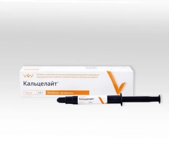Кальцелайт 3,5г-светоотверждаемый, рентгеноконтрастный подкладочный материал с кальцием, паста, Владмива