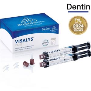 Композит двойного отверждения Visalys Core Dentin для формирования культи зуба и фиксации штифтов - 2x5мл (9г) + аксессуары, Kettenbach Dental