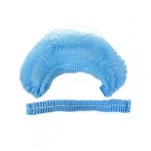 Шапочки Шарлотта на резинке ГОЛУБАЯ 125шт.