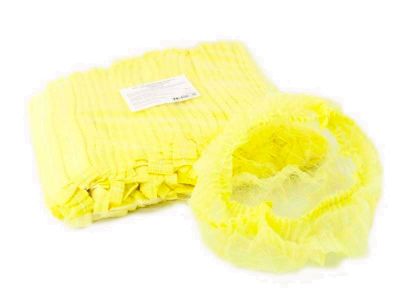 Шапочки Шарлотта на резинке ЖЕЛТЫЕ 125шт.