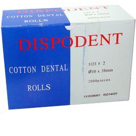 Валики ватные №2, 2000 шт. DISPODENT