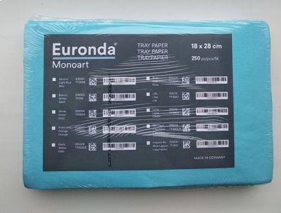 Салфетки автоклавируемые для подносов ГОЛУБЫЕ 18х28 см (250 шт), EURONDA