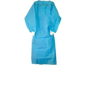 Халат стерильный 25г/м2 рукав манжета, размер 50-52, голубой.