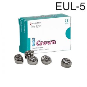 Коронки I CROWN Refill EUL-5 из нержавеющей стали детские (5 шт) Seil Global
