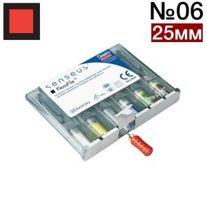 FlexoFile SENSEUS №06 (25 мм) (6шт)-очень гибкий ручной инструмент