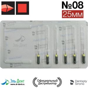 C+ File №08, 25мм (уп.6) каналорасширитель ручной, Maillefer