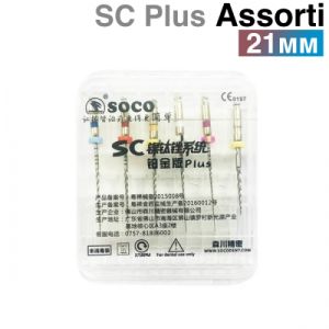 Файлы машинные с памятью формы SC PLUS 21мм, ассорти (6шт.) SOCO