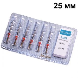 R-files Gold ручные, размер 25/08, длина 25мм. 6 шт. STEA