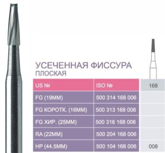 168 Твердосплавные боры Prima для прямого након. HP (44;5 мм)