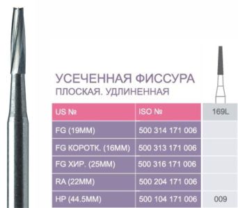 169L Твердосплавные боры Prima для прям. након. HP (44;5 мм)