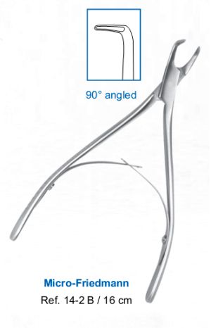 Кусачки костные Micro-Friedmann 16;0 см изогнутые на 90 градусов; 14-2B (HLW)