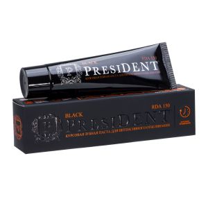 Зубная паста PRESIDENT Black (RDA 150); (50 мл.)