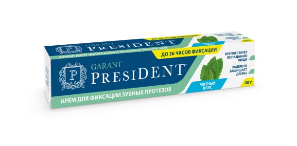 Крем для фиксации протезов PRESIDENT Garant мятный вкус 2