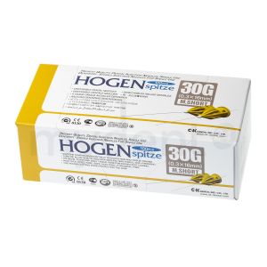 Иглы стоматологические одноразовые Hogen Spitze; типоразмер 30G; 16 мм; 100 шт; 3016