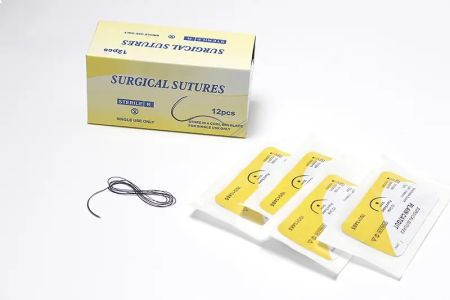 Кетгут Surgical Sutures Китай (5/0), игла колющая