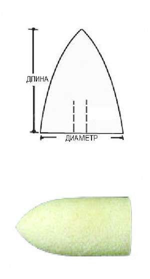 Фильц фетровый пуля 10x20 жесткий