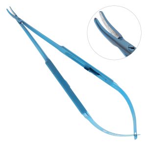 Иглодержатель микрохирургический изогнутый, 1,2мм/180мм